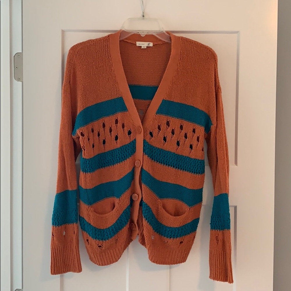 Mine distressed grandpa style cardigan
